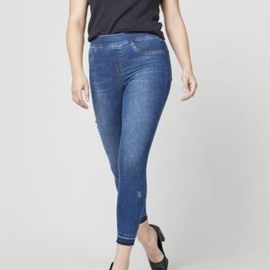 SPANX Distressed Ankle Skinny Jeans Medium Wash size Medium NEW with Tag